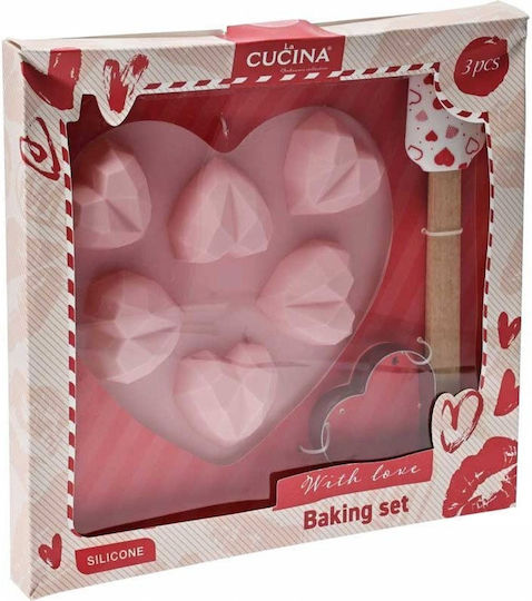 La Cucina Cake Mold Heart 4 Pieces
