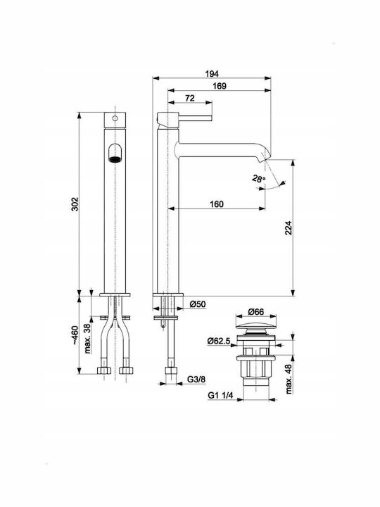 KFA Mixing Sink Faucet Black
