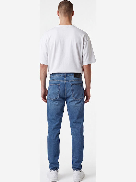 Jean Ανδρικό Παντελόνι Τζιν Relaxed Tapered Fit Μπλε