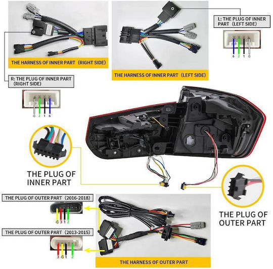 Задни Фарове Комплект Bmw 3 F30 11-18 Седан M4 Look Oled Dynamic Start Up Димни Vland
