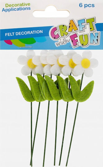 Craft with Fun Rohrdrähte 1gr 6 Stück in Weißer Farbe