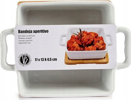 Vessia Square Individual Heat-Resistant Ceramic Cookware with Stand 300ml