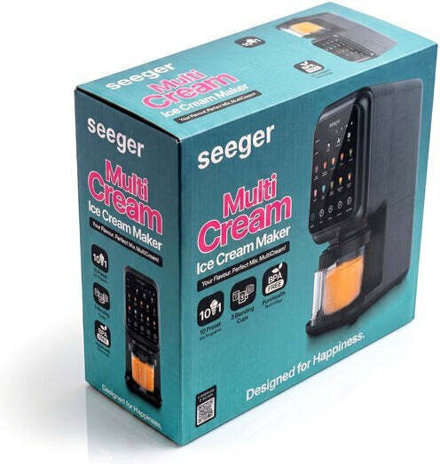 Seeger MultiCream Παγωτομηχανή 3x500ml Μαύρη
