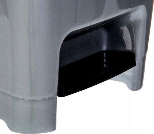 Katex Plastic Waste Bin with Pedal 25lt Silver Katex Plastic Waste Bin with Pedal 25lt Silver