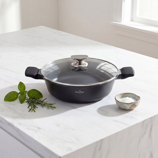Swiss Haus Aluminum Pan with Lid with Non-Stick Coating 30cm