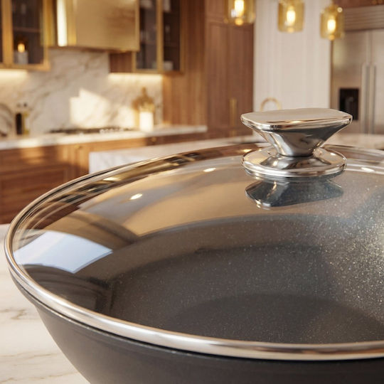 Swiss Haus Aluminum Pan with Lid with Non-Stick Coating 28cm