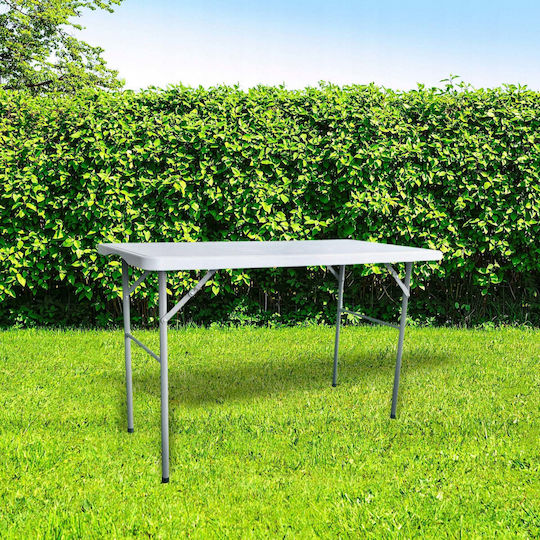 Plastic Catering Outdoor Foldable Table with Metal Frame Nuforma 120x60cm