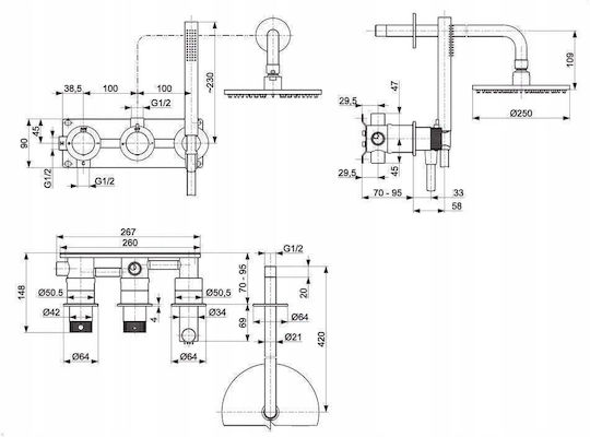 KFA για Ντουζιέρα Inox Γκρι 5907571505543 KFA για Ντουζιέρα Inox Γκρι 5907571505543
