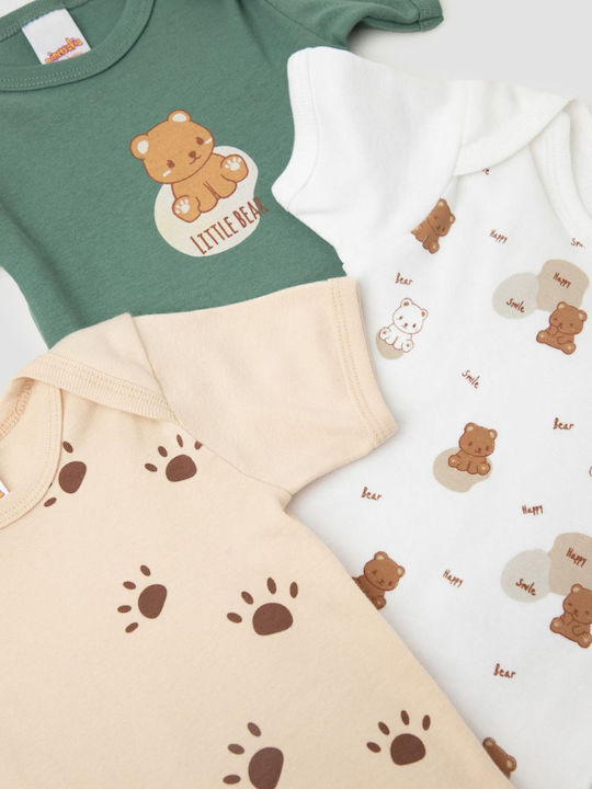 Minerva Little Bear Bodysuit Set with Pants Multicolour 3 Pieces