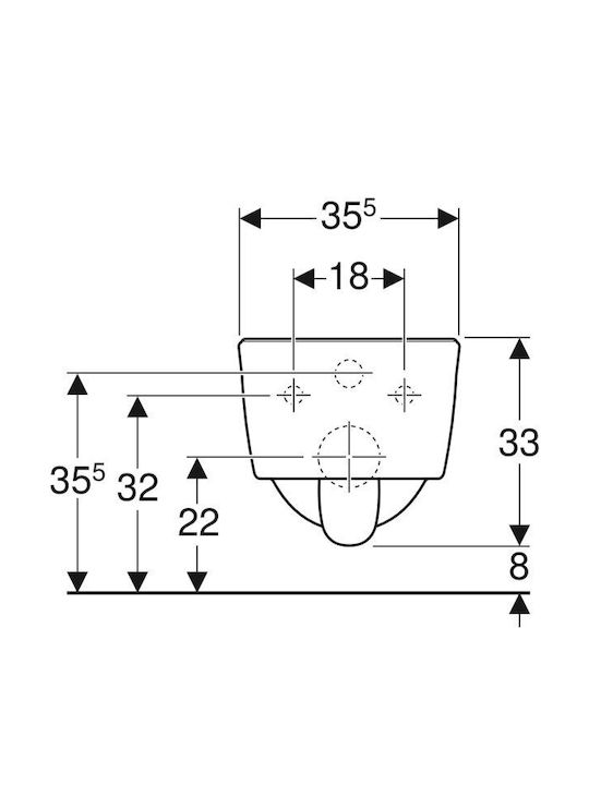 Geberit Wandhängende Toilette mit Deckel Soft Close Weiß