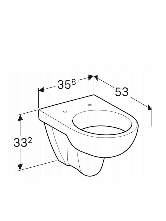 Geberit Λεκάνη Κρεμαστή Λευκή 4025410721266