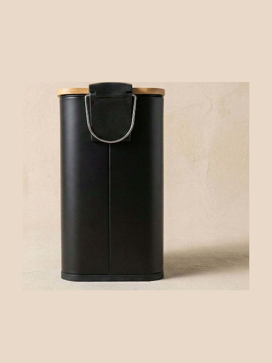 Songmics Metallic Laundry Basket 5lt with Cap Black