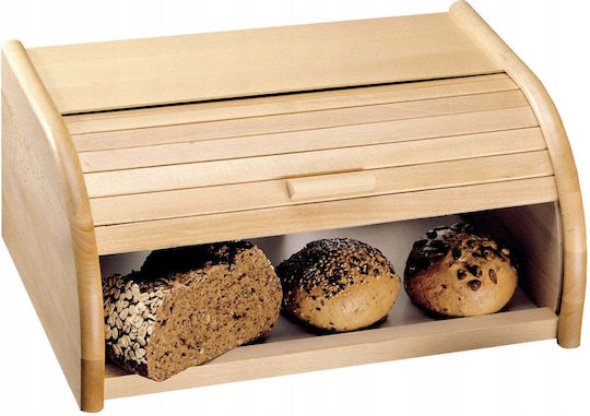 Kesper Brotkasten mit Deckel Hölzernes Beiges 40x27x17cm