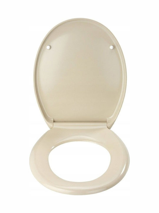 Wenko Toilettensitz Sanftes Schließen mit Bidet Kunststoff 44,5x37,5cm Beige