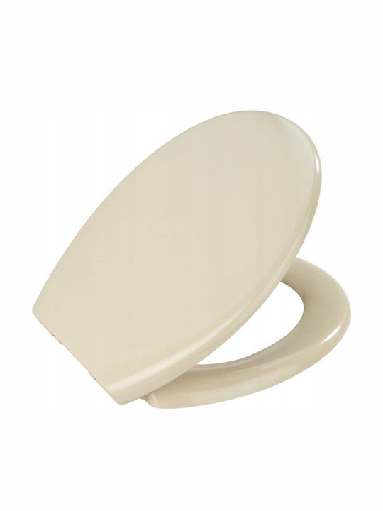 Wenko Toilettensitz Sanftes Schließen mit Bidet Kunststoff 44,5x37,5cm Beige
