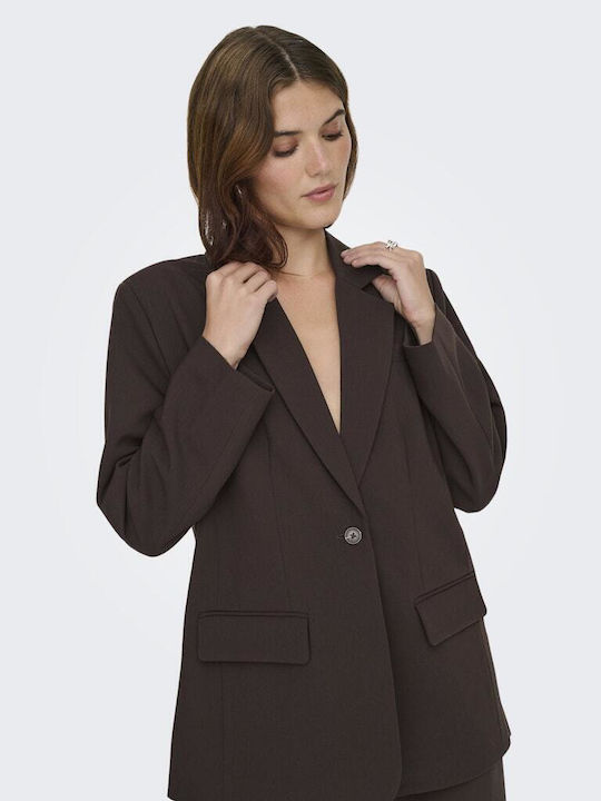 Only Women's Blazer Coffee Bean