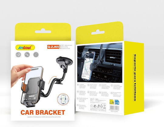 Andowl Car Mobile Mount with Adjustable Hooks Black