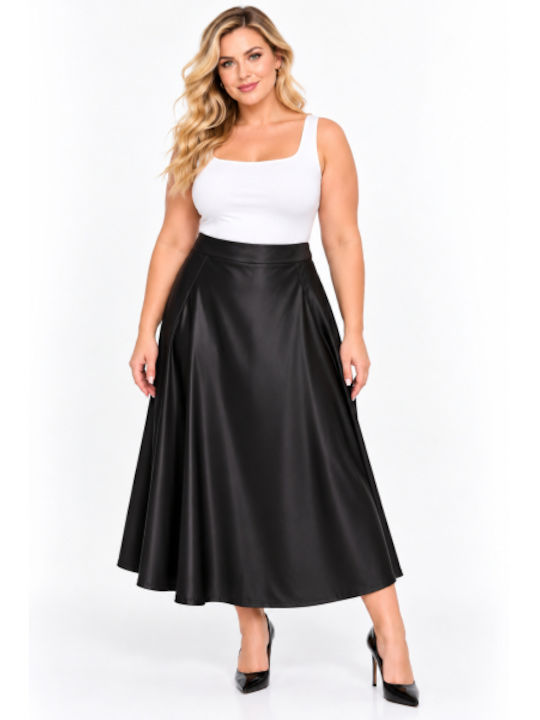 Leather Maxi Skirt Black WH-17640-27SK-Black