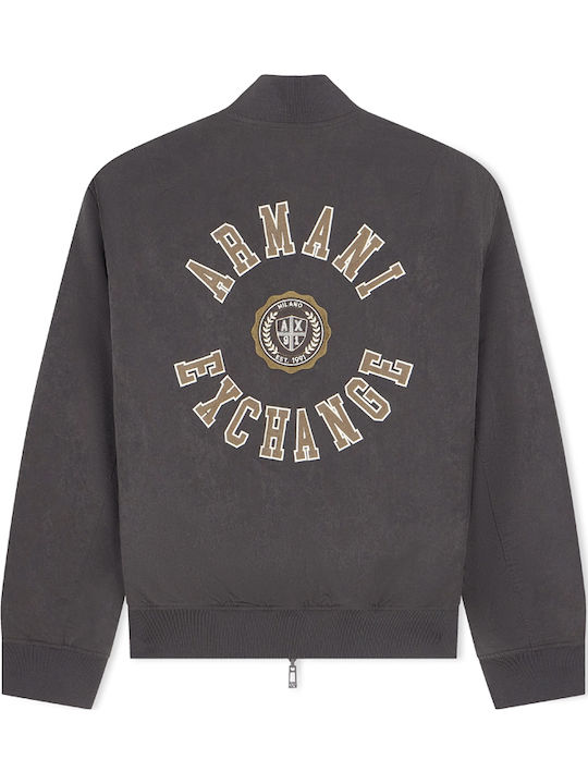 Armani Exchange Geacă Bomber cu două fețe Maro-Albastră