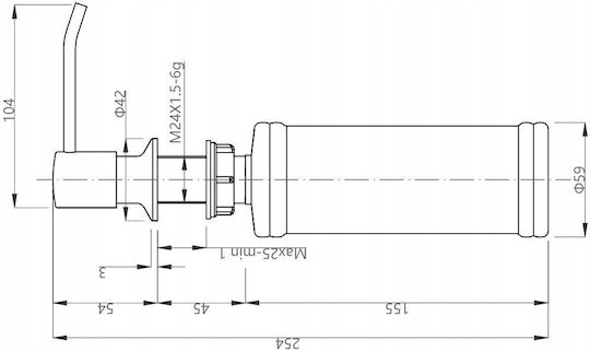 Steiner Dispenser Μεταλλικό Μαύρο 320ml