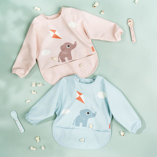 Done by Deer Wasserdichte Stoffschürze mit Tasche & Ärmeln Playground Blau