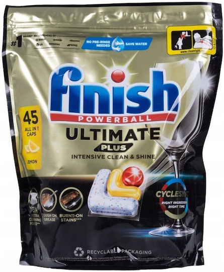Finish Ultimate Plus 45 Κάψουλες Πλυντηρίου Πιάτων