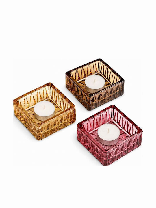 Set Kerzenhalter Glas für Teelichter 3 Stück