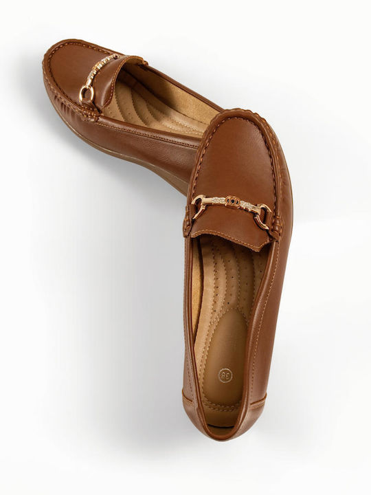 Women's Loafers In Tabac Brown Colour