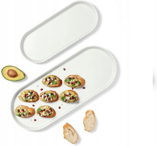Luminarc Platou de Servire Oval din Porțelan Alb 51x20.5cm