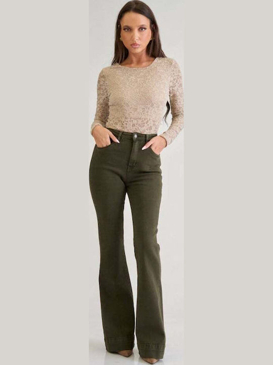 Velvet Damen-Bodysuit Mit Spitze Beiges