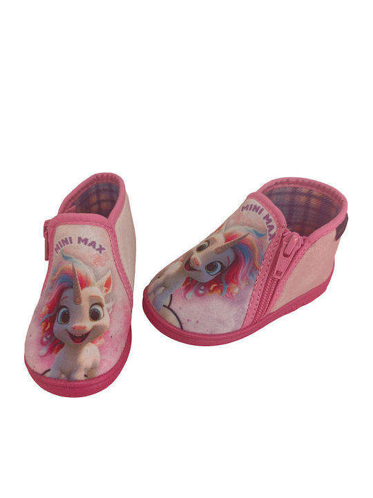 Anatomische Kinderhausschuhe Stiefel Rosa