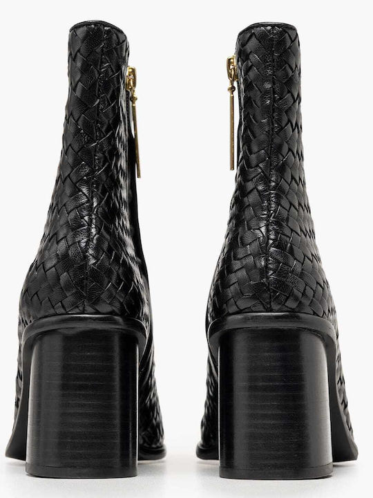 Leather Women's Ankle Boots Black