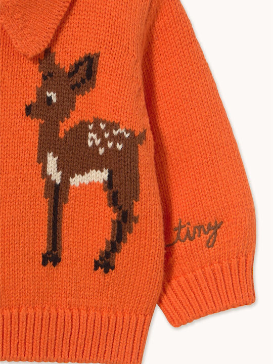 Kinder-Strickjacke Orange