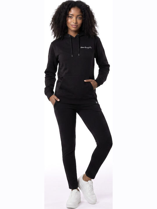 Women's Sweatshirt Hooded Black