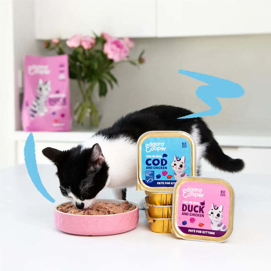 Edgard Cooper Nasses Katzenfutter mit Ente und Huhn ohne Getreide 85g