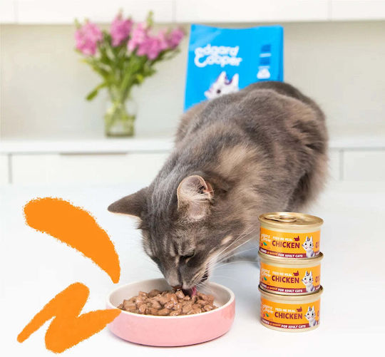 Edgard Cooper Wet Food for Adult Cats with Chicken and Meat Grain Free 85gr