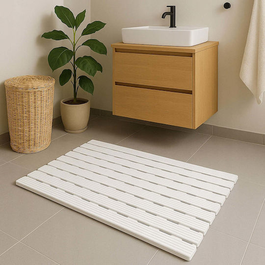 Aptel Rutschfestes Badematte Weiß 43x61cm