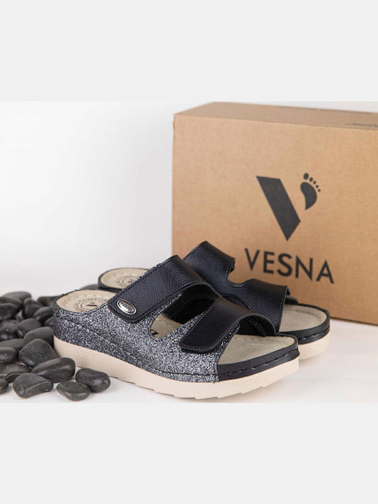 Anatomic Women's Summer Platforms In Slipper Style Black