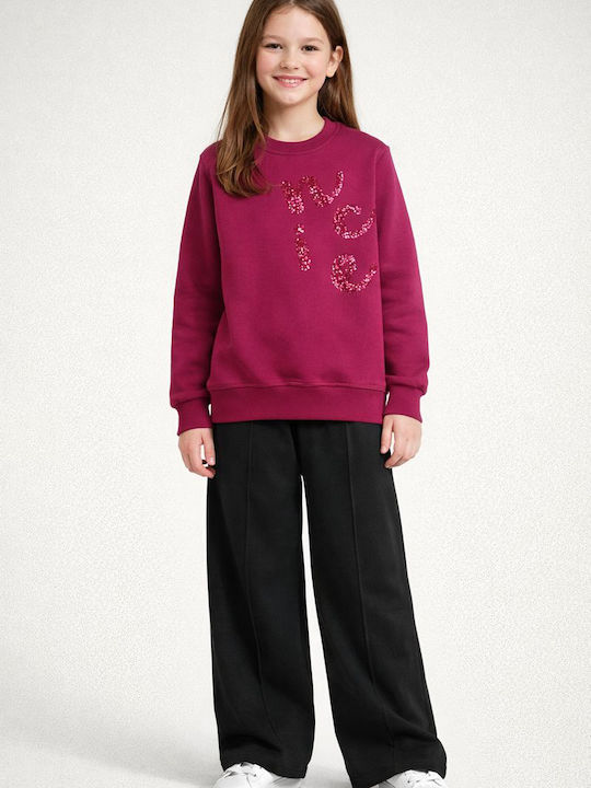 Kids Sweatpants Set Fuchsia