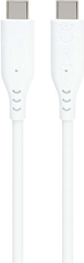 PremiumCord Cablu USB 2.0 USB-C tată - USB-C 60W PD Alb 1.5m