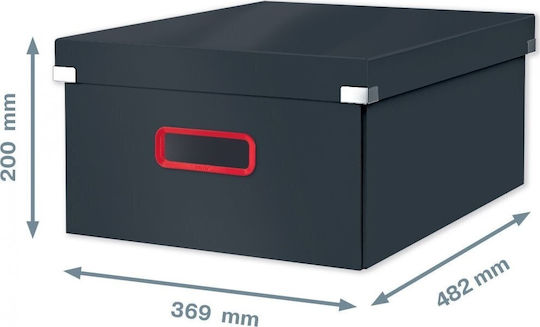 Leitz Papier Aufbewahrungsbox mit Deckel Graue 36,7x27,8x19,1cm