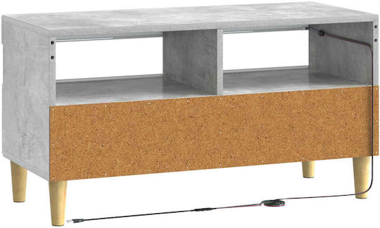 Dulap pentru televizor cu iluminare LED Gri Beton L81xA35xÎ43cm