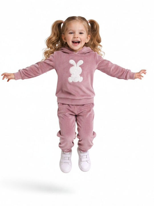 Kids Sweatpants Set Pink