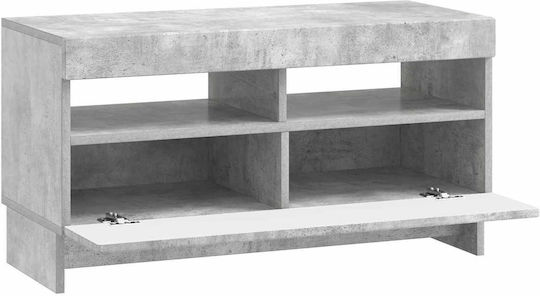 Dulap pentru TV cu Iluminare LED Gri Beton 81x35x43 cm