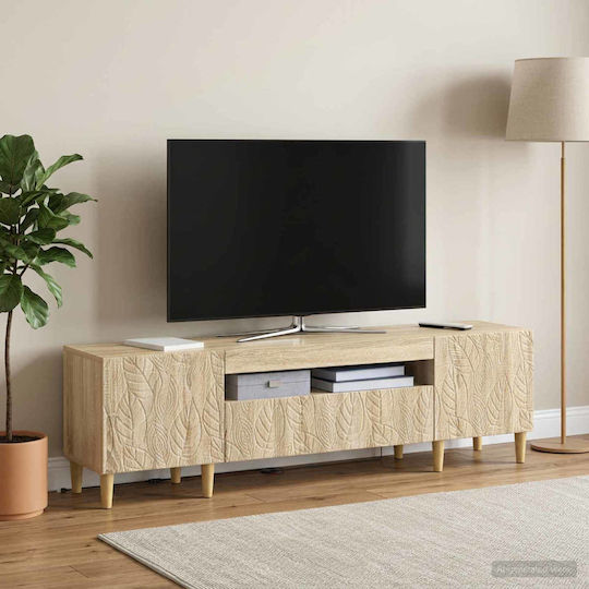 Dulap pentru TV cu Iluminare LED Stejar Sonoma L153xA35xÎ43cm