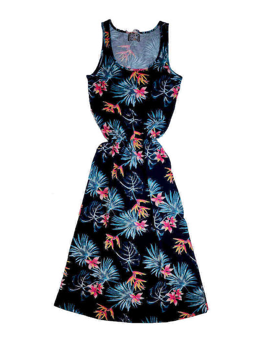 Sommer Maxi Kleid mit Tränen Schwarz