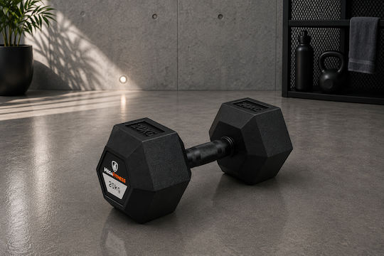 MegaFitness Sechseck Gummi Kurzhantel 1 x 20kg