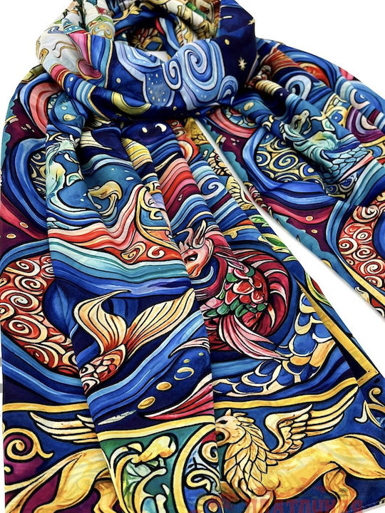 Women's Silk Multicolour Shawl