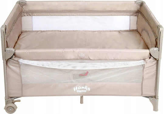 2 Level Playpen with Mattress Beige 126x73cm