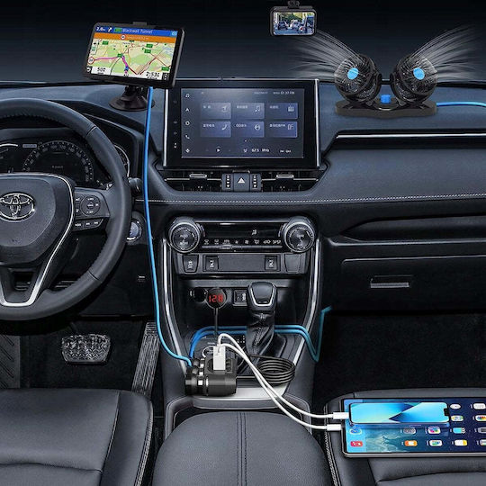 LTC Audio LTC Audio Autoladegerät 120W Schnellladen mit Anschlüssen: 1xUSB-A 1xType-C 3xLeichter